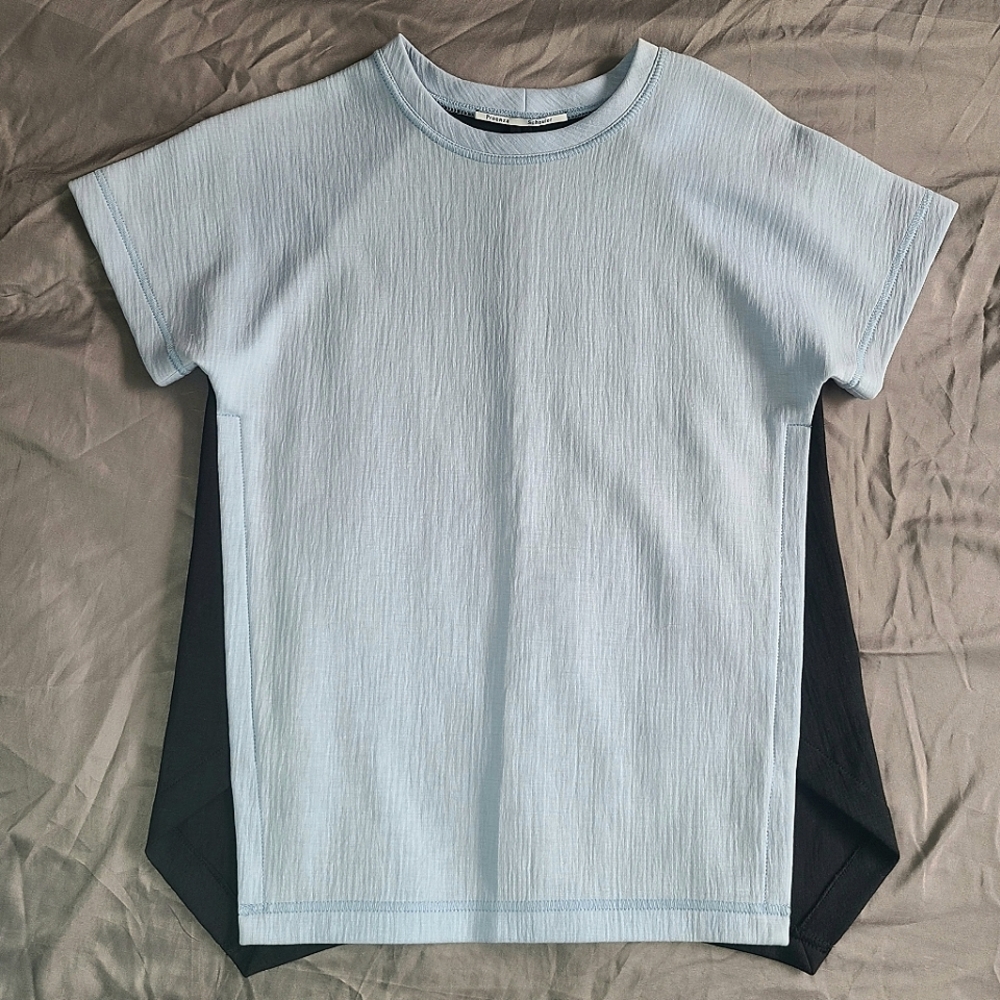 NWOT Proenza Schouler *Sample* Bicolor Colorblock Chambray Blue Top